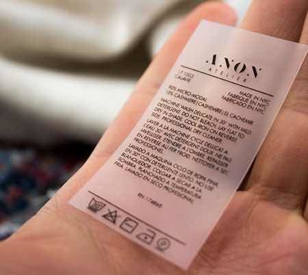TPU clothing labels