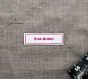 woven text labels