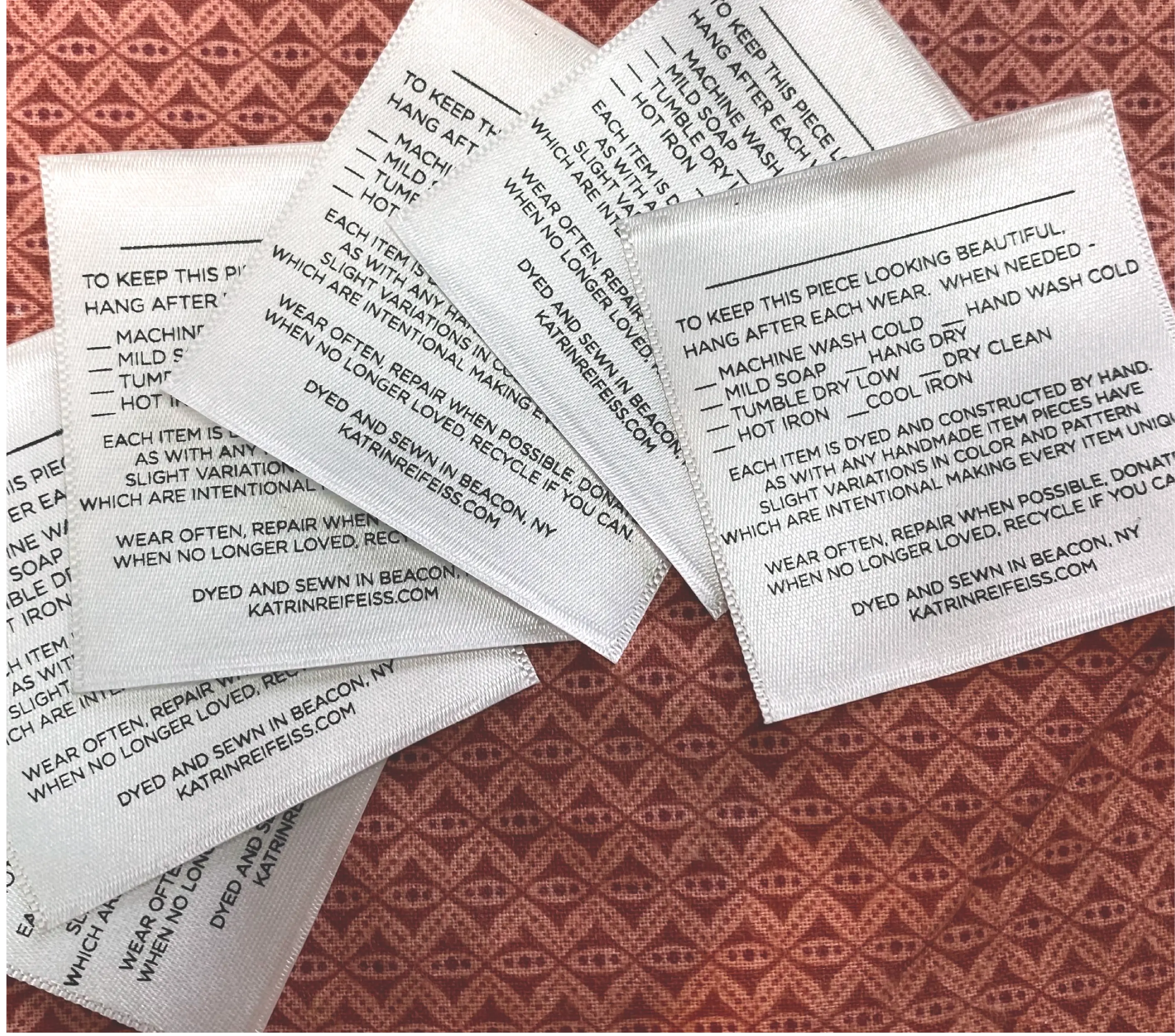 printed care labels image