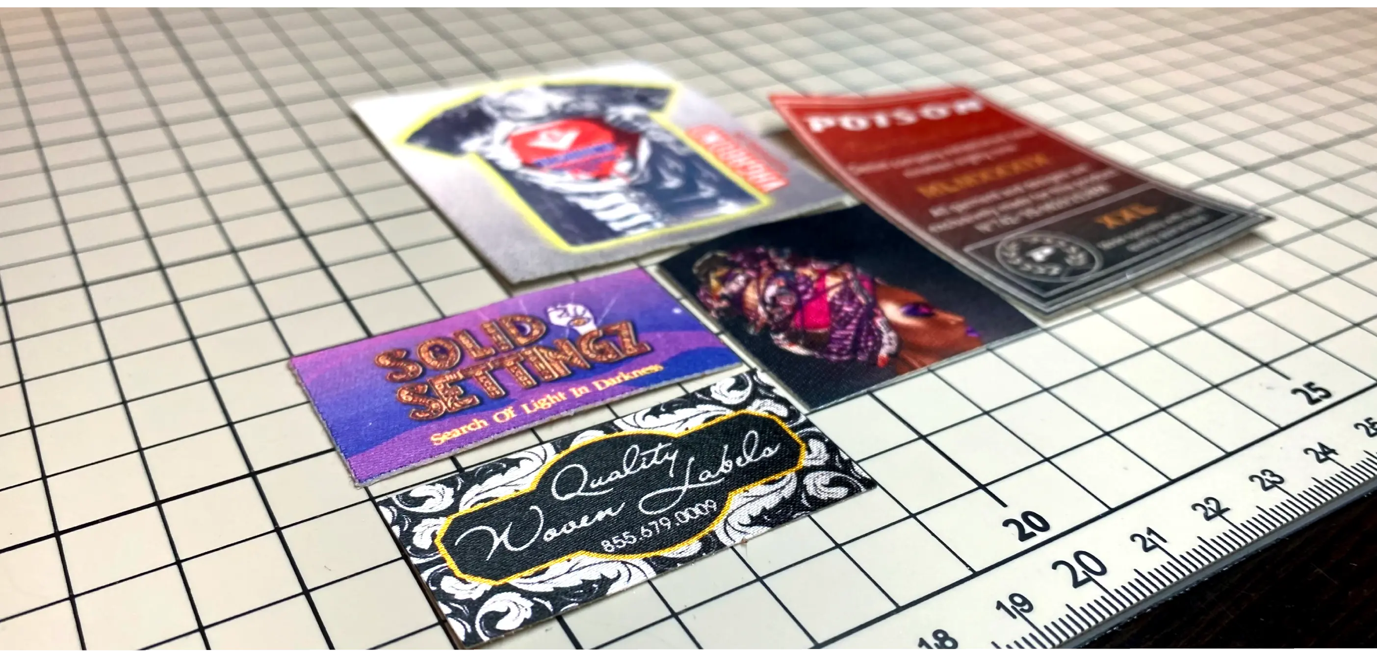 sublimation printed labels image